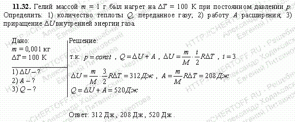 Решение задачи 11.32. Чертов А.Г. Воробьев А.А.
