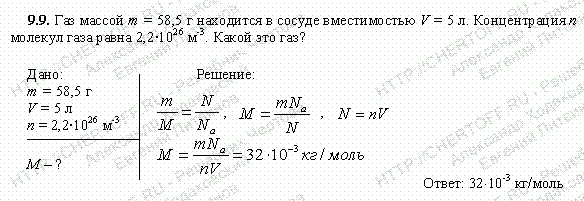Решение задачи 9.9. Чертов А.Г. Воробьев А.А.